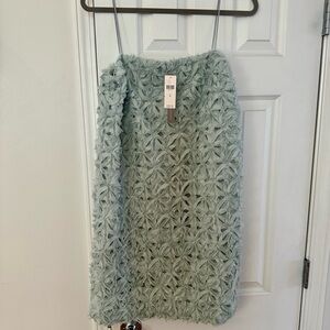 Anthropologie Textured Light Blue Dress